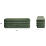 ARTICLE - Rolph 55.5 Velvet Storage Bench - Plush Pacific Green