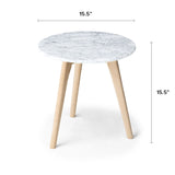 ARTICLE - Mara Marble Side Table - Oak