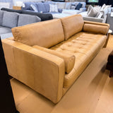 ARTICLE - Sven 88" Tufted Leather Sofa - Charme Tan