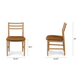 ARTICLE - Wosla Leather Dining Chair - Oak and Taos Tan