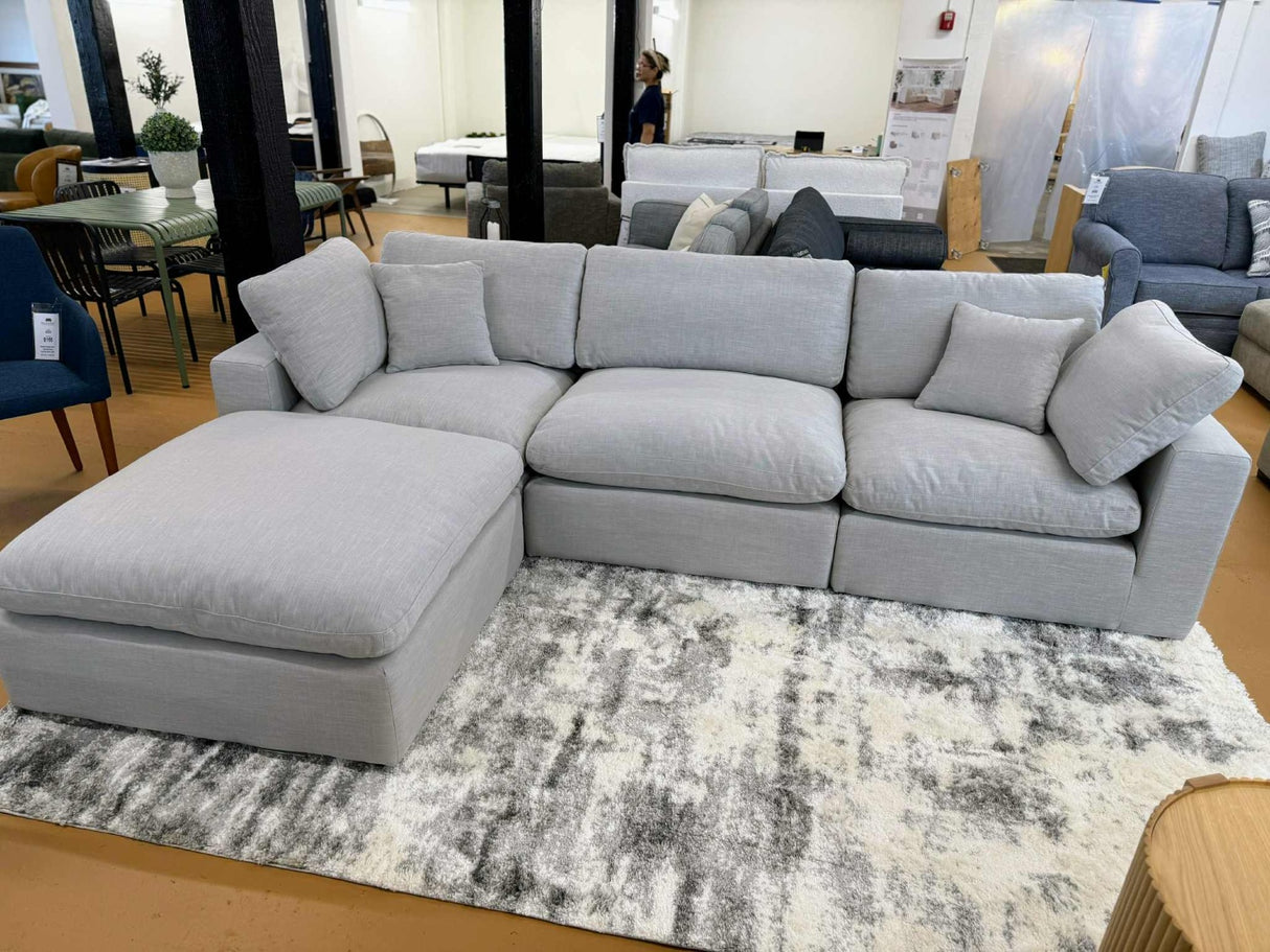 Meridian - 4pc Modular Sectional w/Textured Linen