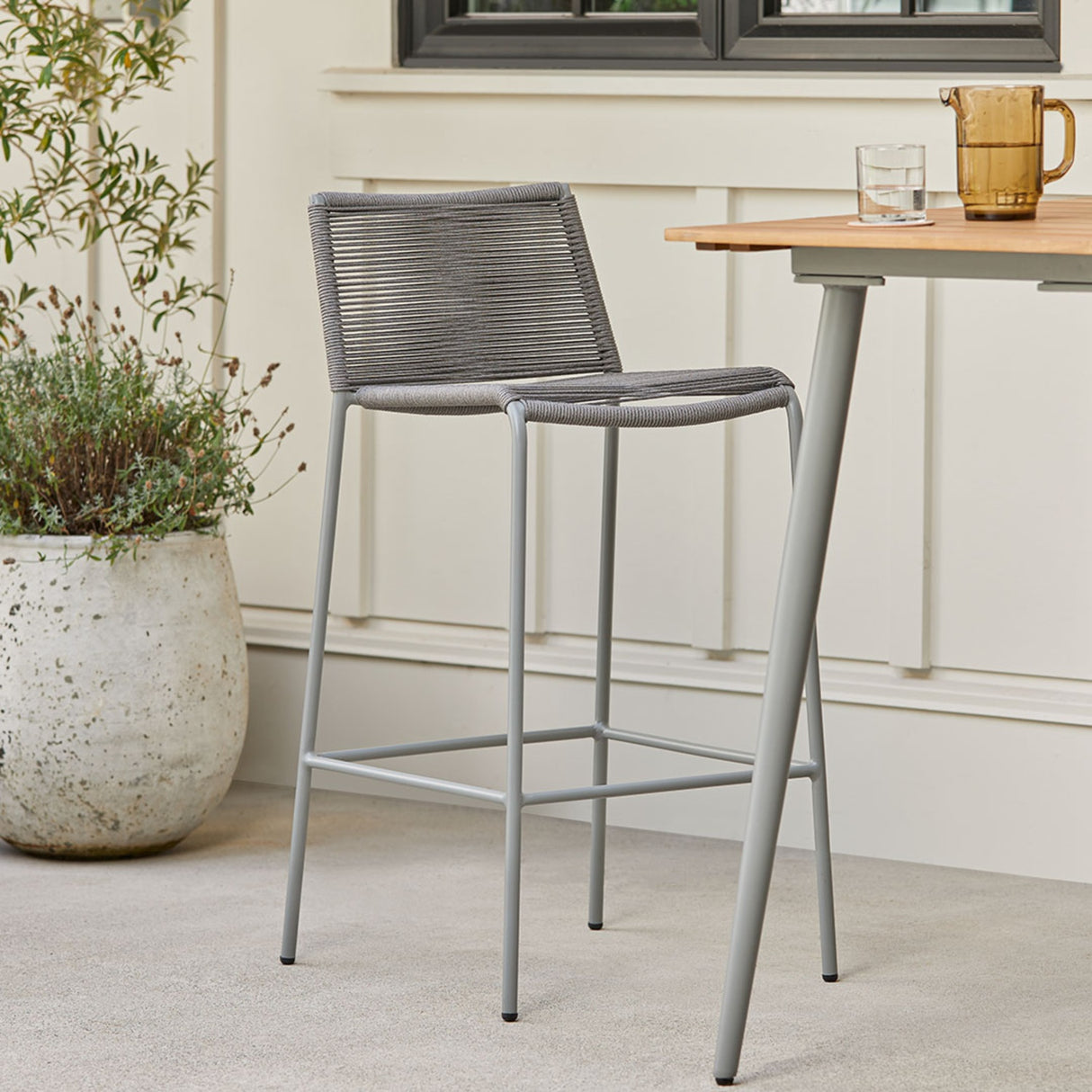 ARTICLE - Zina Outdoor Bar Stool - Heathered Gray