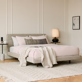 ARTICLE - Tessu Queen Low Profile Upholstered Bed - Clay Taupe