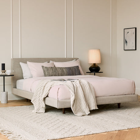 ARTICLE - Tessu Queen Low Profile Upholstered Bed - Clay Taupe