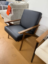 ARTICLE - Otio 26 Leather Lounge Chair - Walnut and Black