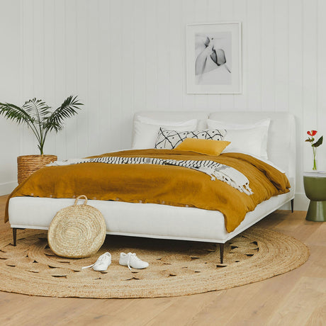 ARTICLE - Abisko Queen Upholstered Bed - Quartz White