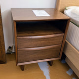 ARTICLE - Lenia 2-Drawer Nightstand - Walnut