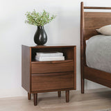ARTICLE - Lenia 2-Drawer Nightstand - Walnut