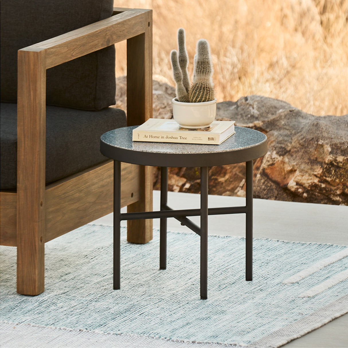 ARTICLE - Gera Outdoor Small Side Table - Black Granite