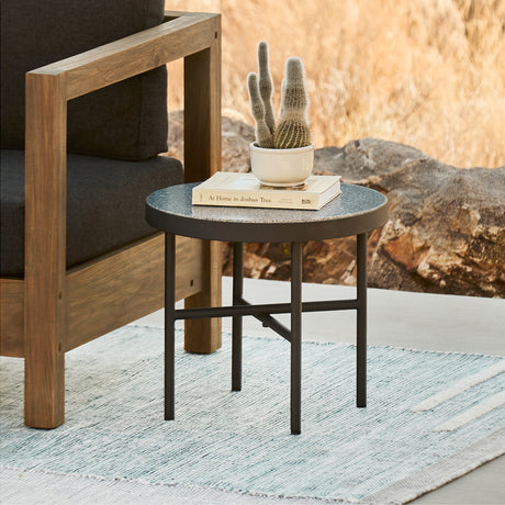 ARTICLE - Gera Outdoor Small Side Table - Black Granite