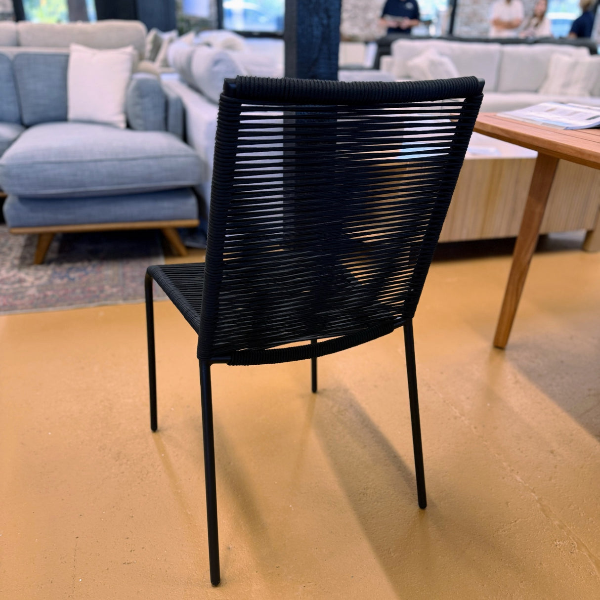 ARTICLE - Zina Outdoor Stackable Dining Chair - Ember Black