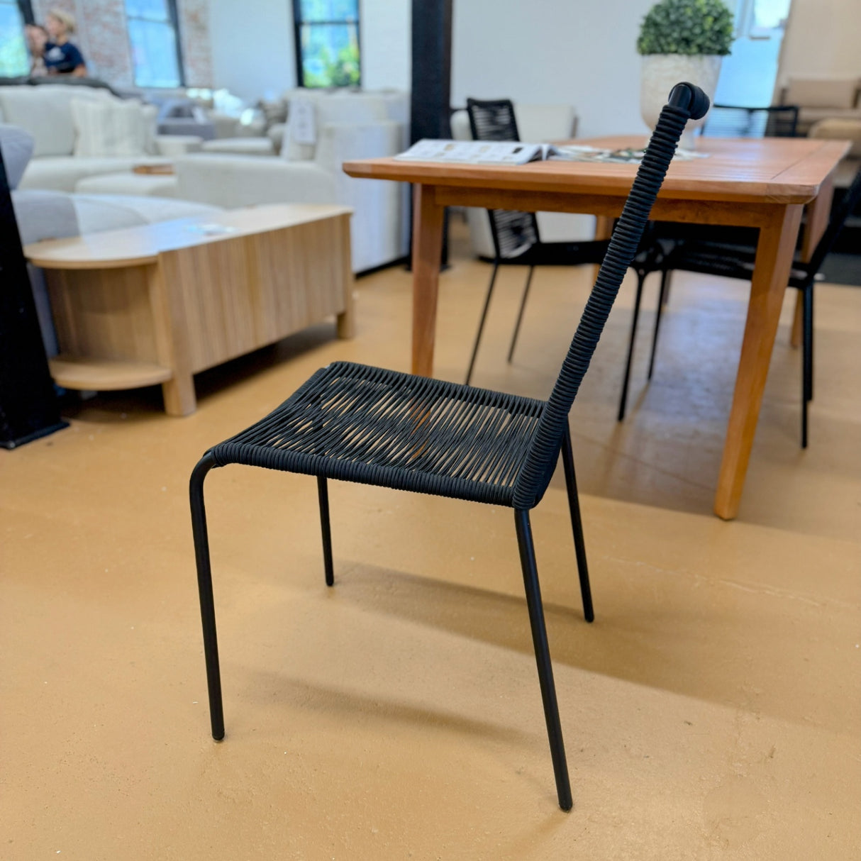 ARTICLE - Zina Outdoor Stackable Dining Chair - Ember Black