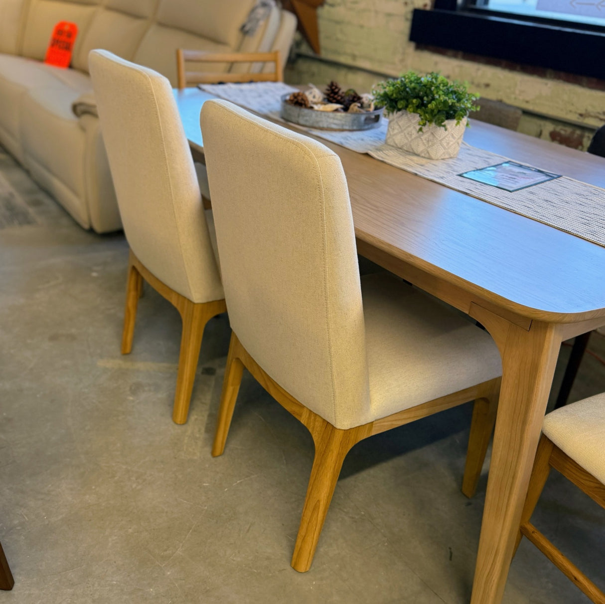 ARTICLE - Rosin High-Back Dining Chair - Oak Sand Ivory