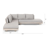 ARTICLE - Lubek 100.5" Outdoor Low Corner Sectional - Beach Sand