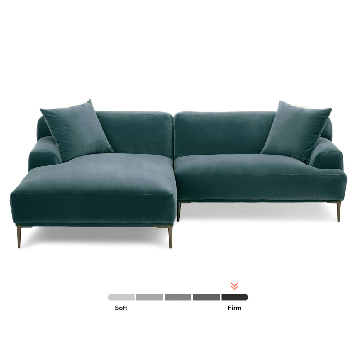 ARTICLE - Abisko 94.5" Velvet Left Sectional - Plush Pacific Blue