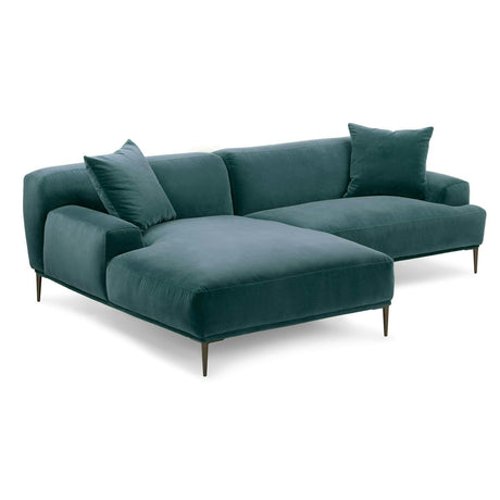 ARTICLE - Abisko 94.5" Velvet Left Sectional - Plush Pacific Blue