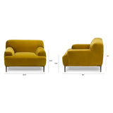ARTICLE - Abisko 42.5" Velvet Lounge Chair - Plush Yarrow Gold