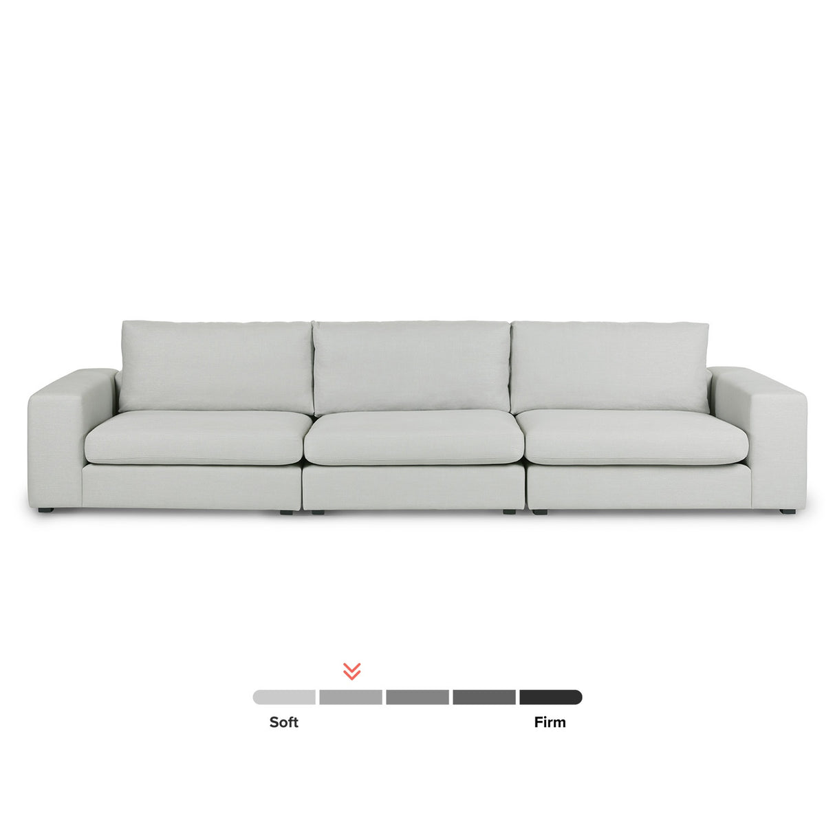 Beta 137.5" Modular Sofa - Welsh Gray