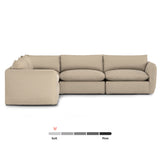 ARTICLE - Leigh 126" Modular Corner Sectional - Silver Taupe