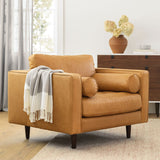 ARTICLE - Sven 42" Tufted Leather Lounge Chair - Charme Tan