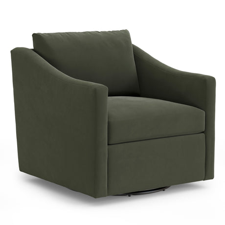 ARTICLE - Landry 32.25" Velvet Swivel Lounge Chair - Hale Fir Green