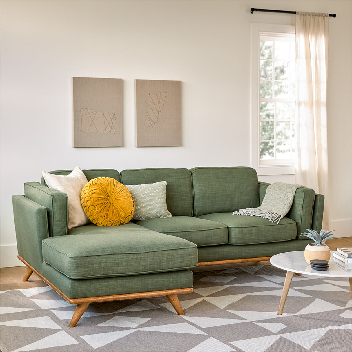 ARTICLE - Timber 93" Left Sectional - Olio Green