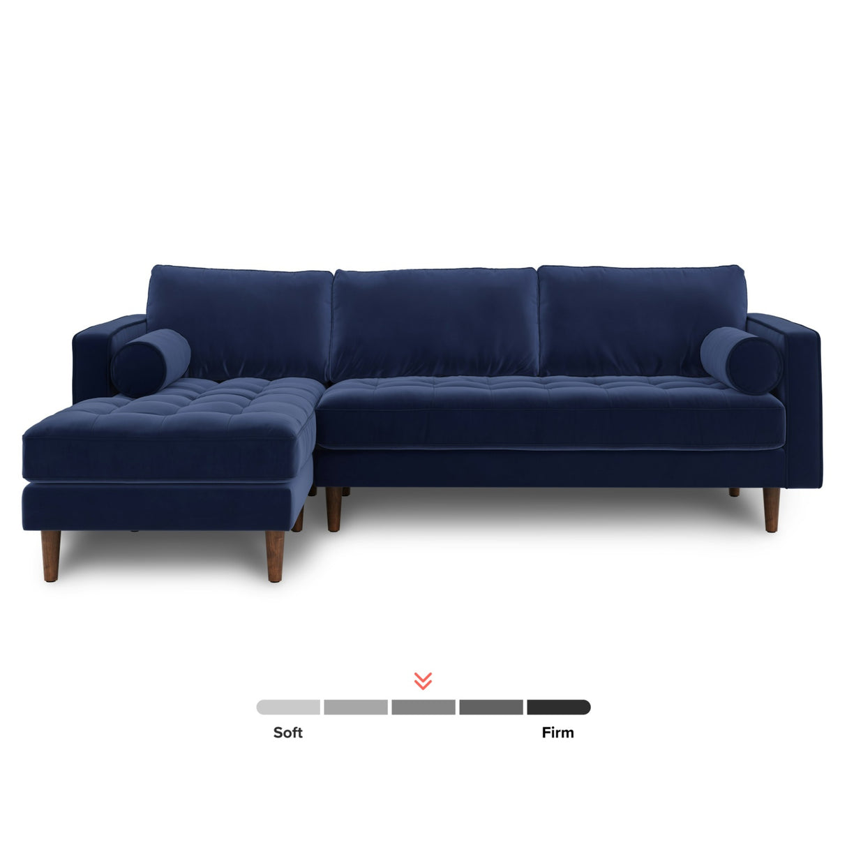 ARTICLE - Sven 100" Tufted Velvet Left Sectional - Plush Cascadia Blue