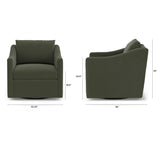 ARTICLE - Landry 32.25" Velvet Swivel Lounge Chair - Hale Fir Green