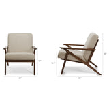 ARTICLE - Otio 26" Lounge Chair - Walnut and Welsh Taupe