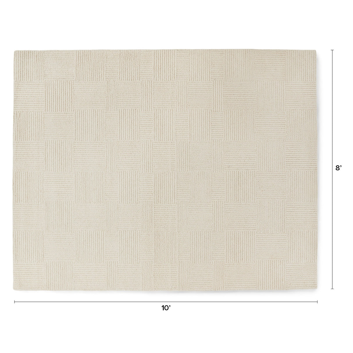 ARTICLE - Clyde 8 x 10 Wool Rug - Textured Ivory