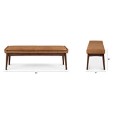 ARTICLE - Chantel 56" Leather Bench - Toscana Tan