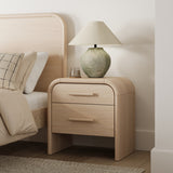 ARTICLE - Faydra 2-Drawer Nightstand - Natural Ash