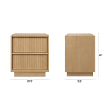 ARTICLE - Kouva 2-Drawer Nightstand - Natural Oak
