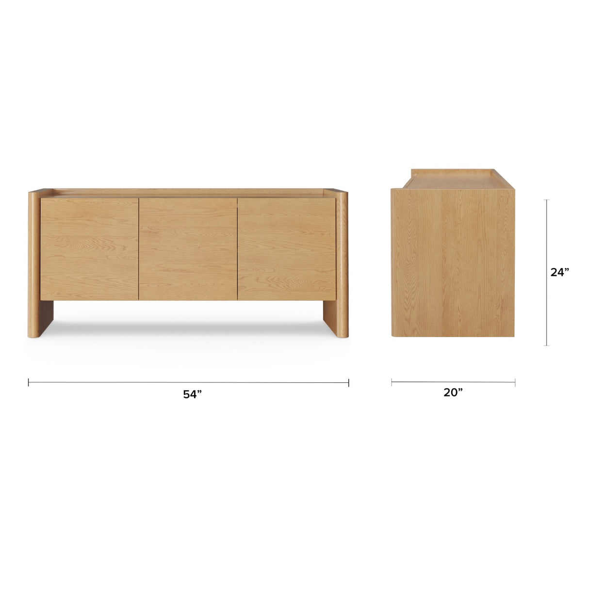 ARTICLE - Torme 54" Media Unit - White Oak