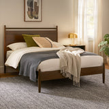 ARTICLE - Lenia Full Panel Bed - Walnut