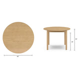 ARTICLE - Heidi 42" Round Dining Table - White Oak