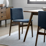ARTICLE - Nosh Dining Chair - Walnut and Denim Blue