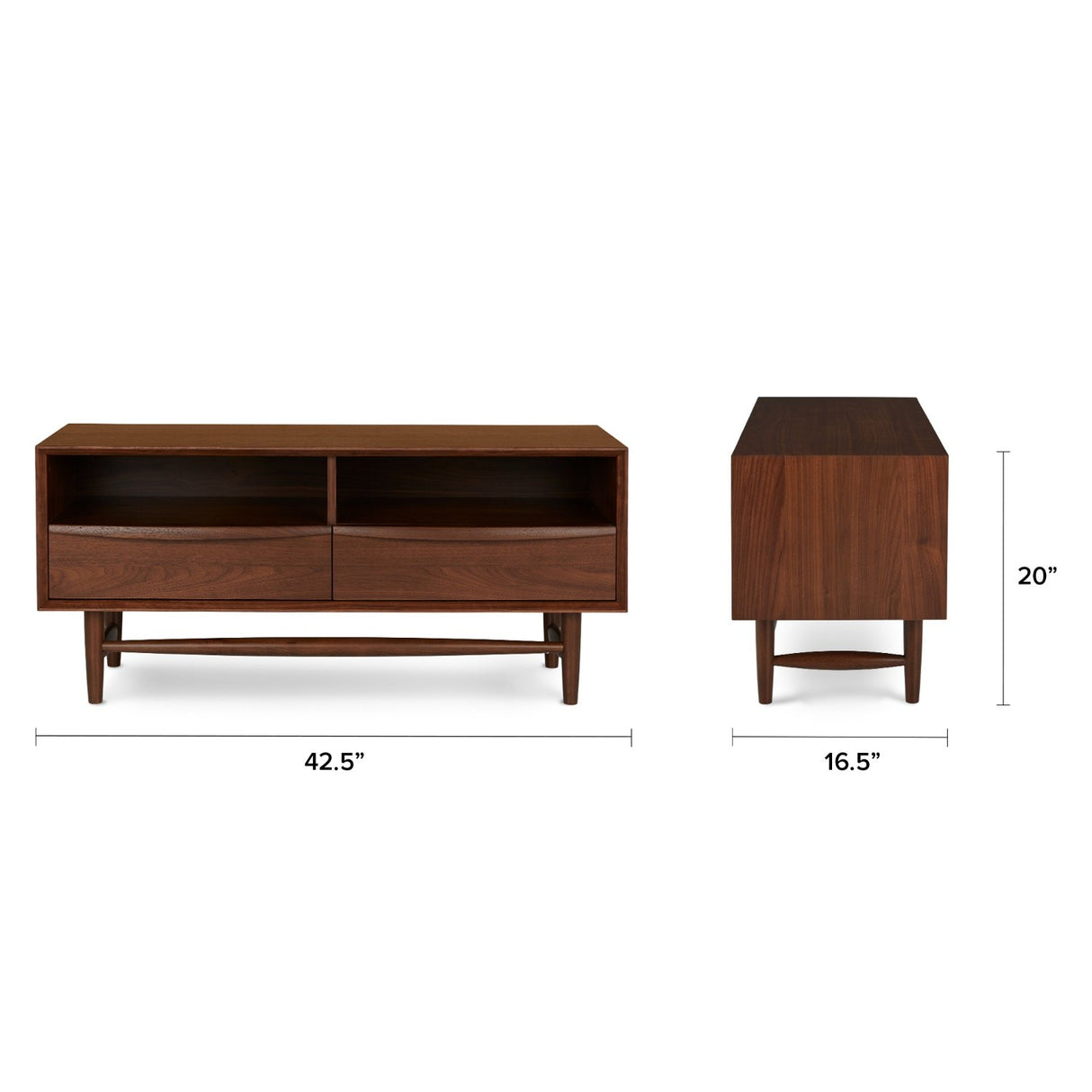 ARTICLE - Lenia 42" Low Media Unit - Walnut