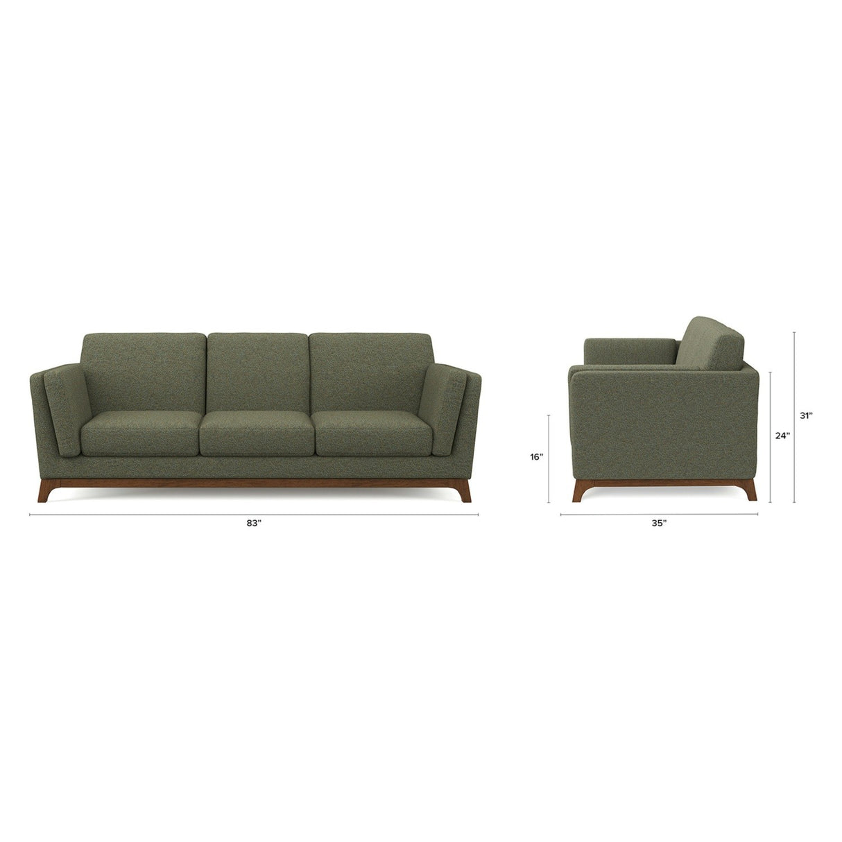 ARTICLE - Ceni 83" Sofa - Hemlock Green