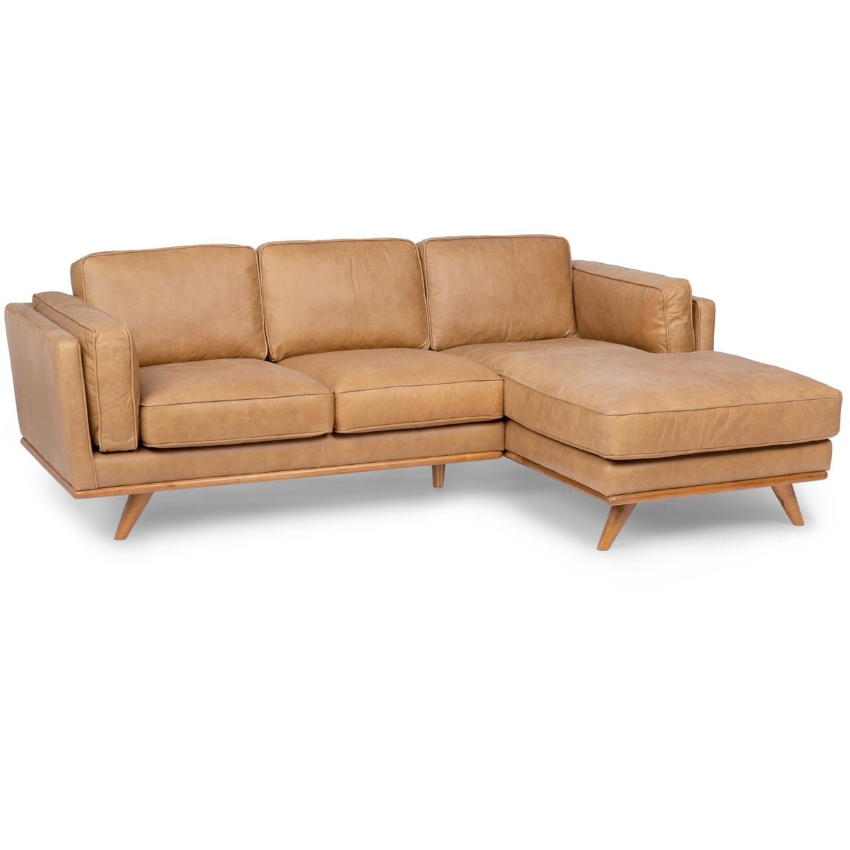 ARTICLE - Timber 93" Leather Right Sectional - Charme Tan