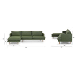 ARTICLE - Burrard 112" Left Sectional - Forest Green
