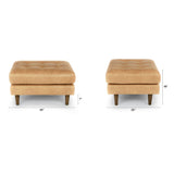 ARTICLE - Sven 30" Leather Ottoman - Charme Tan