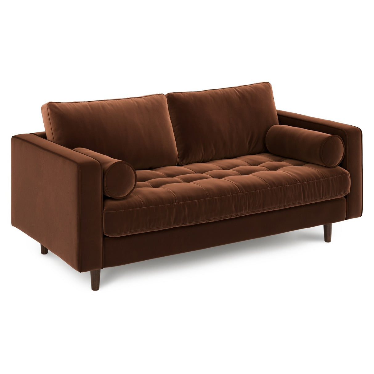 ARTICLE - Sven 72" Tufted Velvet Loveseat - Plush Pacific Brown