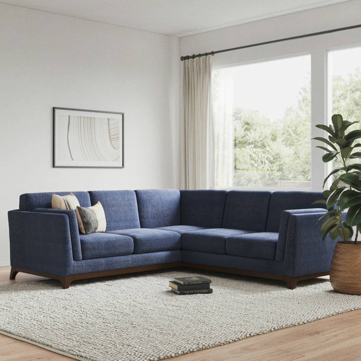 ARTICLE - Ceni 88" Corner Sectional - Denim Blue