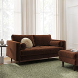 ARTICLE - Sven 72" Tufted Velvet Loveseat - Plush Pacific Brown