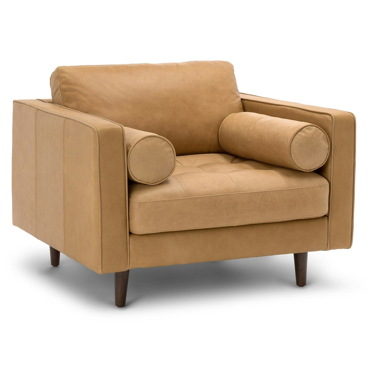 Sven 42" Tufted Leather Lounge Chair