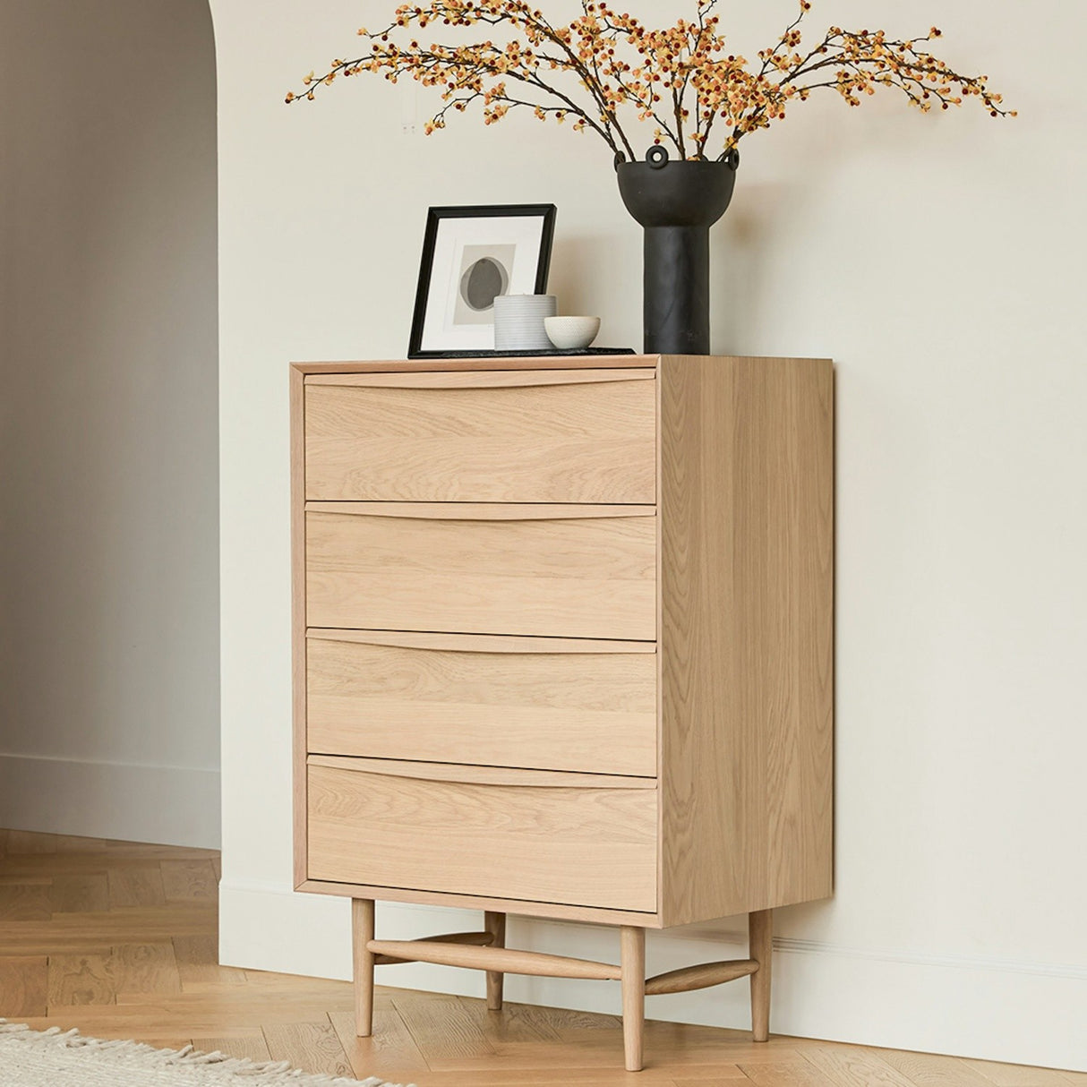 ARTICLE - Lenia 4-Drawer Chest - White Oak