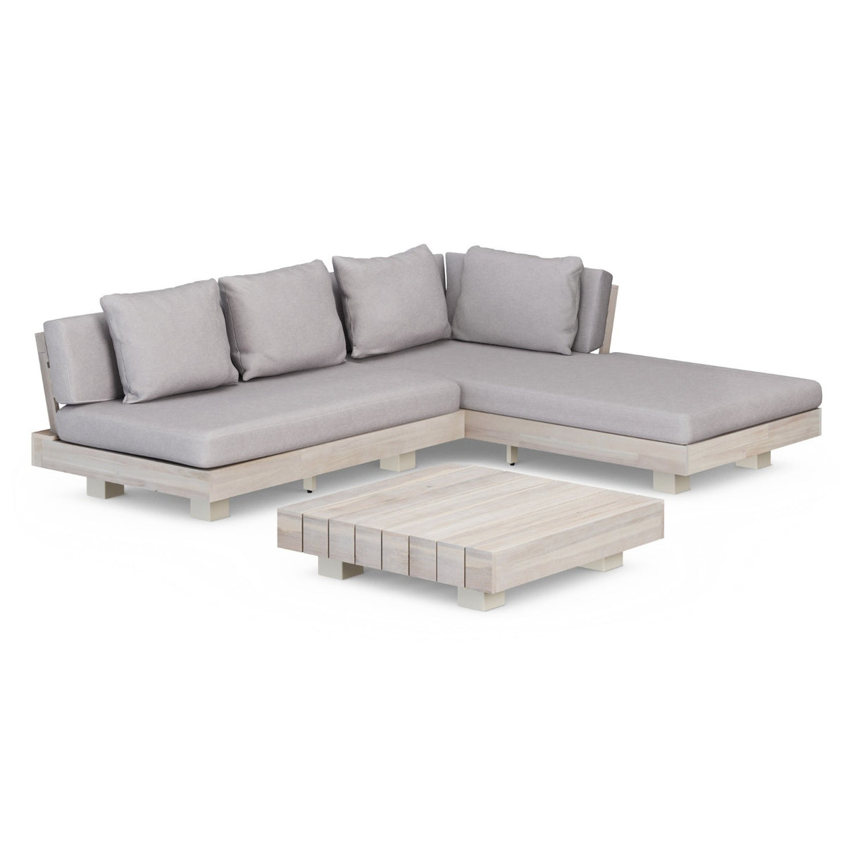 ARTICLE - Lubek 82.5" Outdoor Low Right Sectional Set - Beach Sand