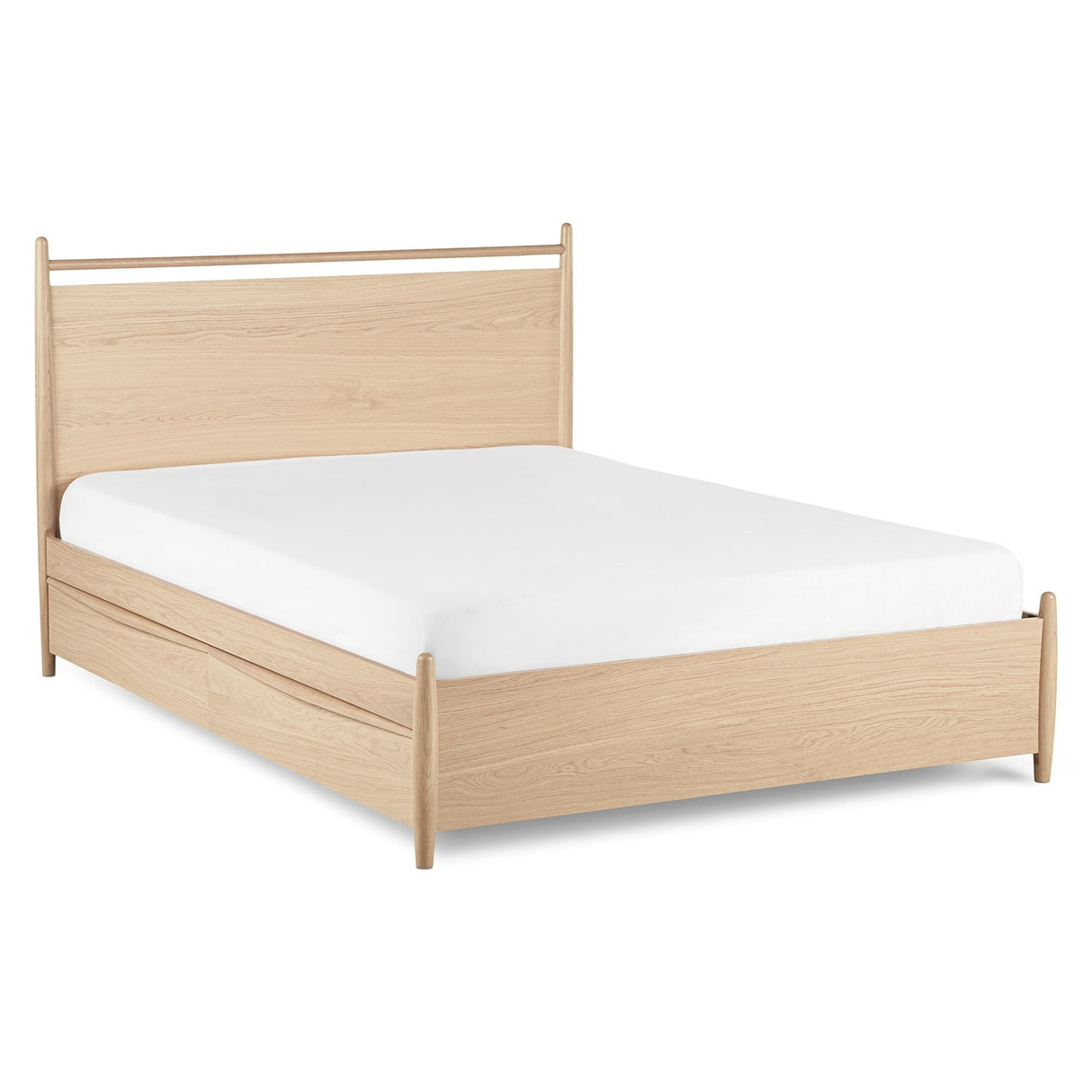 ARTICLE - Lenia Queen Panel Storage Bed - White Oak