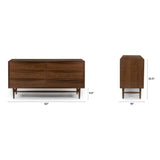 ARTICLE - Lenia 6-Drawer Double Dresser - Walnut